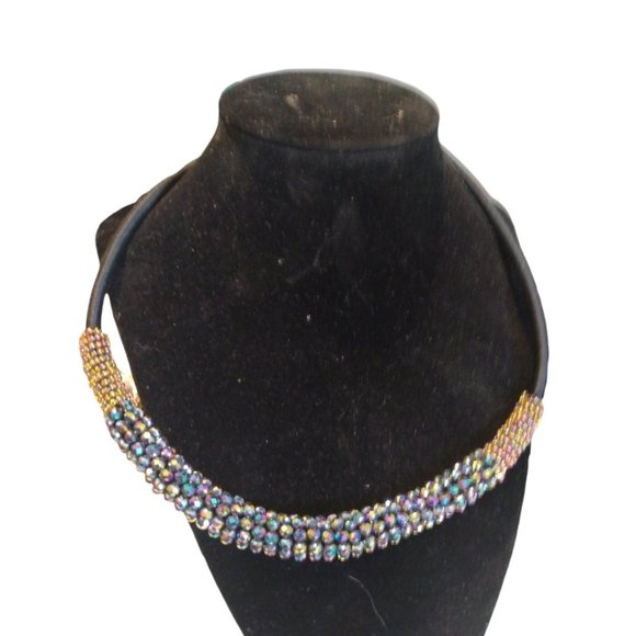 2 Similar Blue - Purple Iridescent Necklaces - Picture 5 of 7